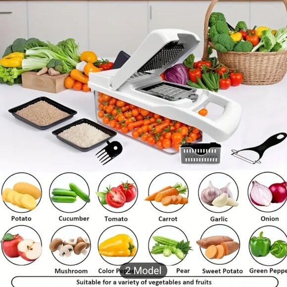 16 in 1 Multifunctional Vegetable CHOPPER MINCER, SHREDER ,DICER,SLICER&CUTTER - Picture 1 of 5